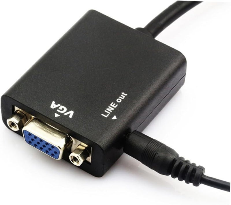 Uonlytech VGA to HDMI Adapter with Audio 3 5mm Jack 1080p Resolution for PC TV Projector - Image 1